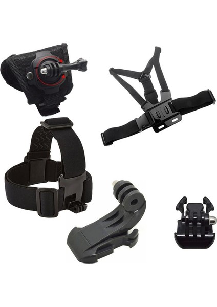 GP156 Eldiven J-Hook Hızlı Tak Çıkar Kafa Bandı Göğüs Kemeri 6 Parça Motorcu Aksesuar Seti