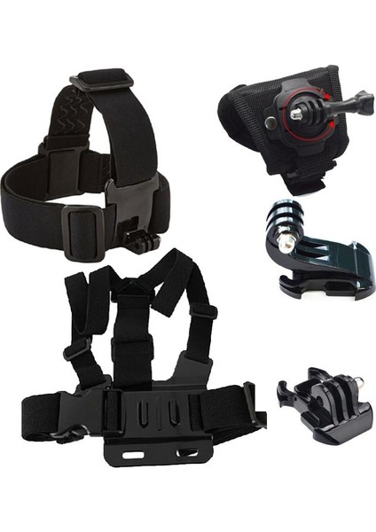 GP156 Eldiven J-Hook Hızlı Tak Çıkar Kafa Bandı Göğüs Kemeri 6 Parça Motorcu Aksesuar Seti