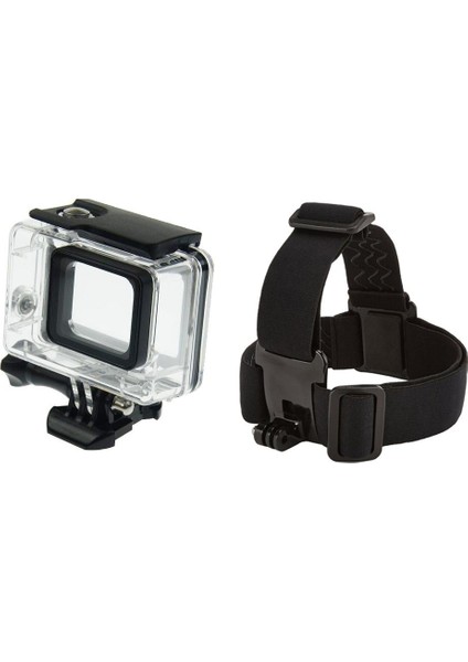 Kafa Bandı ve GoPro Hero 5 Su Geçirmez Kılıf 4 Parça Set