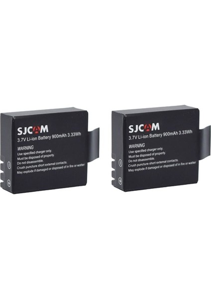 SJCAM SJ4000 SJ5000 Elite M10 Aksiyon Kamera 900 mAh İkili Yedek Batarya Pakedi