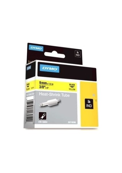 RhinoPro Isıyla Küçülen Şerit 9mmx1.5m SarıSiyah 18054