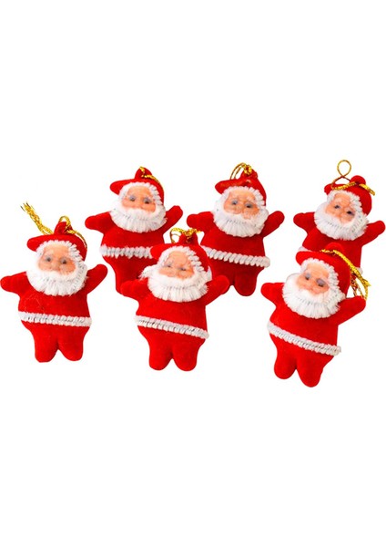 6 Adet Küçük Noel Baba Yılbaşı Çam Ağacı Süsü modelleri