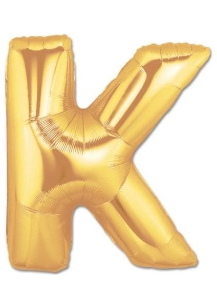 Harf Folyo Balon K Harfi Büyük Boy Balon Altın Sarısı /Dore 100CM
