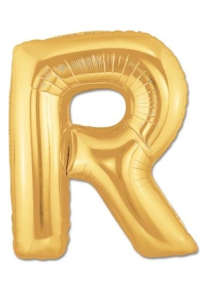Harf Folyo Balon R Harfi Büyük Boy Balon Altın Sarısı /Dore 100CM