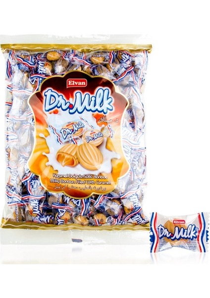 Dr.Milk Karamel Dolgulu, Tereyağlı ve Bol Sütlü Sert Şekerleme 1 kg