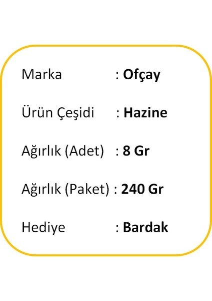 Hazine Zengin Dem Demlik Poşet Çay 30' lu 8 gr + Bardak