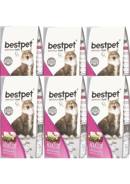 Selection Tavuklu Yetişkin Kedi Maması 1 Kg + 5 kg