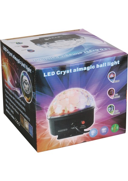 Led Kristal Sihirli Bleutooth Usb Sd Disko Küre