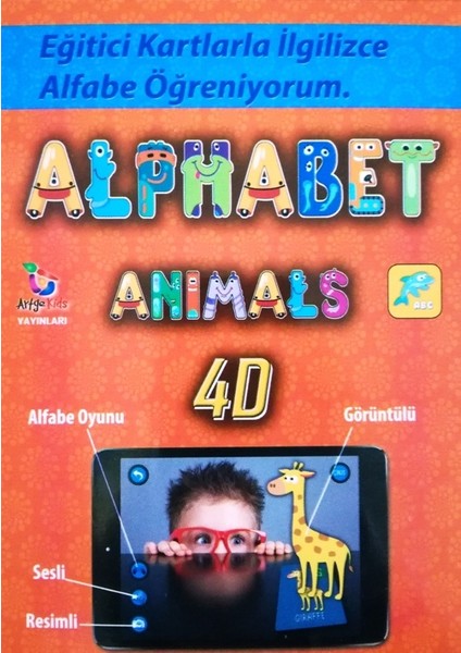 Alfabe 4D Canlanıyor Kartları