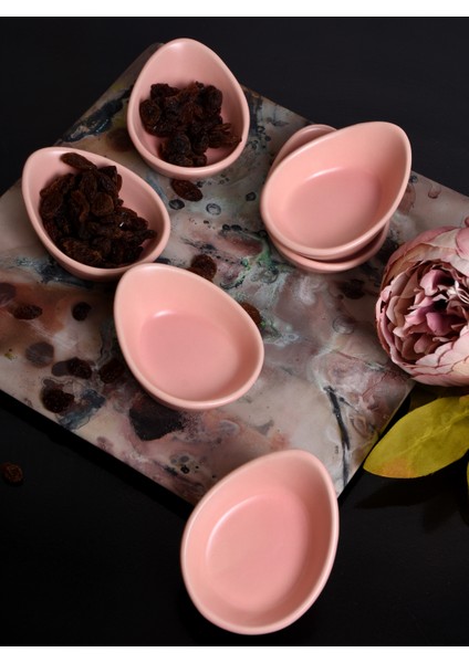 6 Adet 8 Cm Mini Gondol Açık Pembe