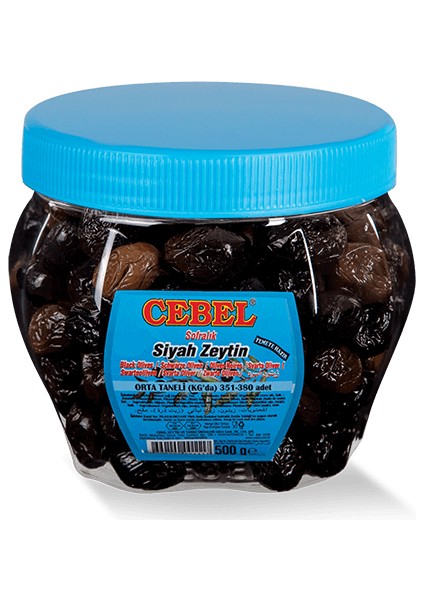 Siyah Zeytin Orta Taneli 500 gr Pet