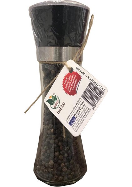 Karabiber 200 gr + Cam Değirmen Öğütücü