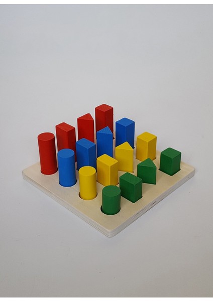 İllede Anne Ahşap Geometrik Oyuncak