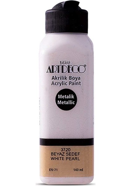 Metalik Akrilik Boya 3720 Beyaz Sedef 140 Ml Su Bazlı Dayanıklı Boya