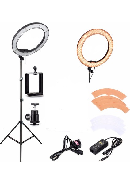 Ring Light Led 5500Kw 18İnch Makyaj Çekimleri Makeup Çekimleri Sac Çekimler Youtuber Kit