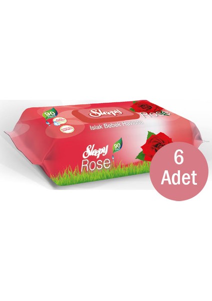 Gül Islak Mendil 6 x 90'lı