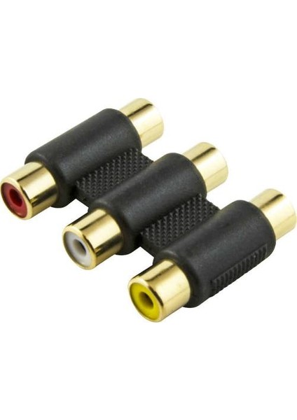 PN5598 Rca 3'lü Ara Aparat Lale Ek Rca Birleştirici RCA Dişi Dişi
