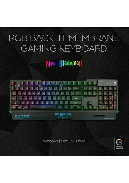 Neo Blademail RGB Oyuncu Klavyesi