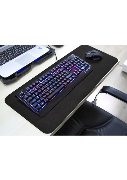 300 x 700 x 3 mm Oyuncu Uzun Kaymaz Mouse Pad - Siyah