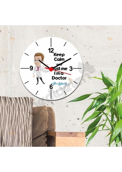 Keep Kalm Doctor Duvar Saati