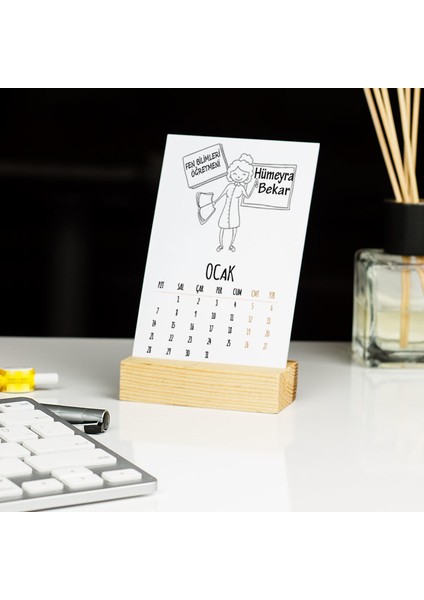 Fen Bilimleri Öğretmenine Hediye Figür Masa Takvimi