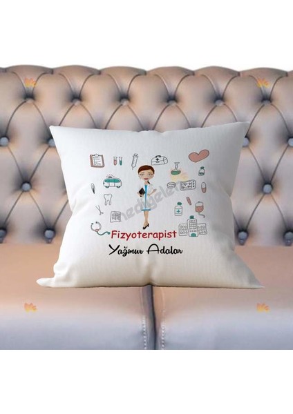Fizyoterapist Kadın Figür Yastık
