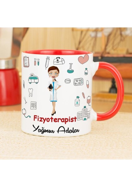 Fizyoterapist Kupa Bardak - Kırmızı