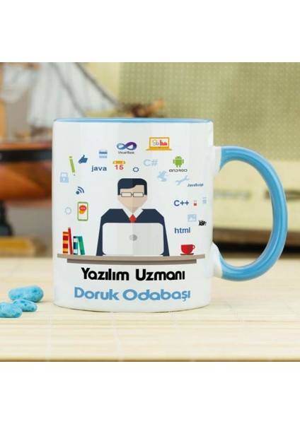 Yazılım Uzmanı Kupa Bardak - Mavi