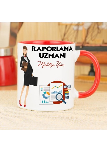 Raporlama Uzmanı Kupa Bardak - Kırmızı