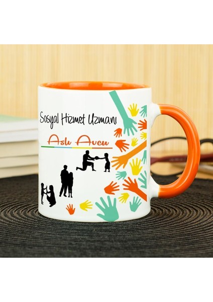 Sosyal Hizmet Uzmanı Kupa Bardak - Turuncu