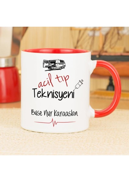 Acil Tıp Teknisyeni Att Kupa Bardak - Kırmızı