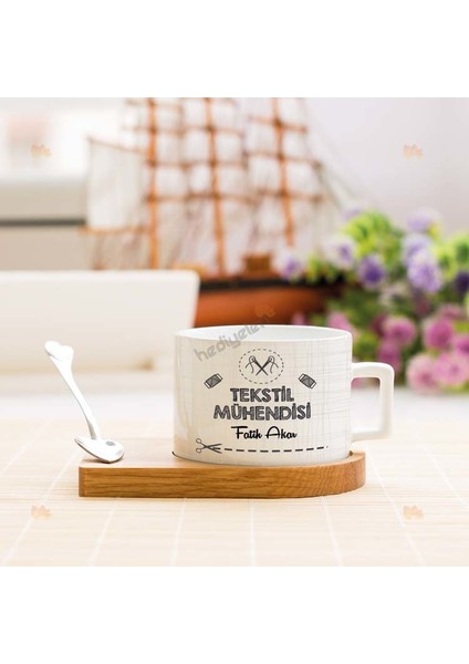 Tekstil Mühendisi Stantlı Fincan