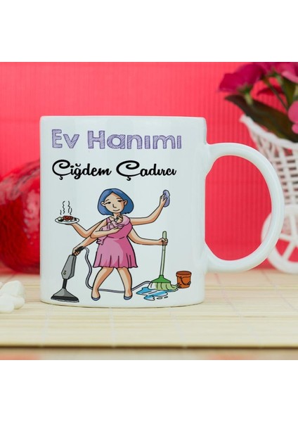 Ev Hanımı Kupa Bardak - Beyaz