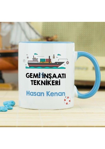 Gemi İnşaatı Teknikeri Kupa Bardak - Mavi