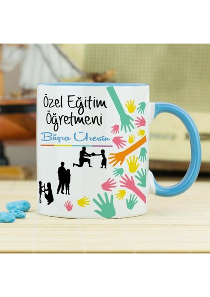Özel Eğitim Öğretmenine Hediye Kupa Bardak - Mavi