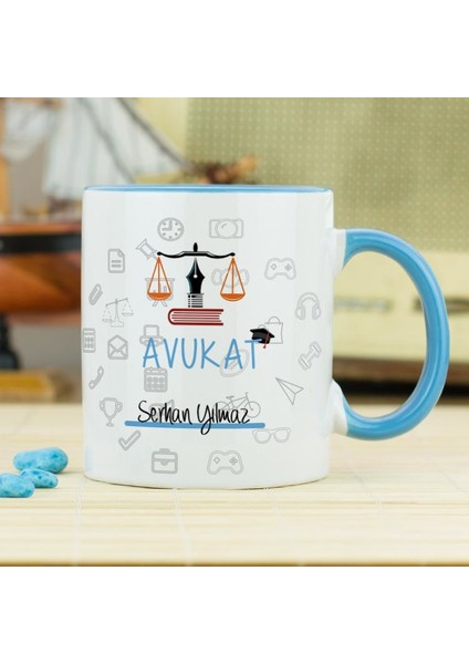 Avukat Kupa Bardak - Mavi
