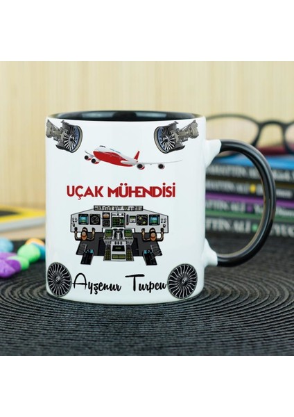 Aircraft - Uçak Mühendisi Kupa Bardak - Siyah