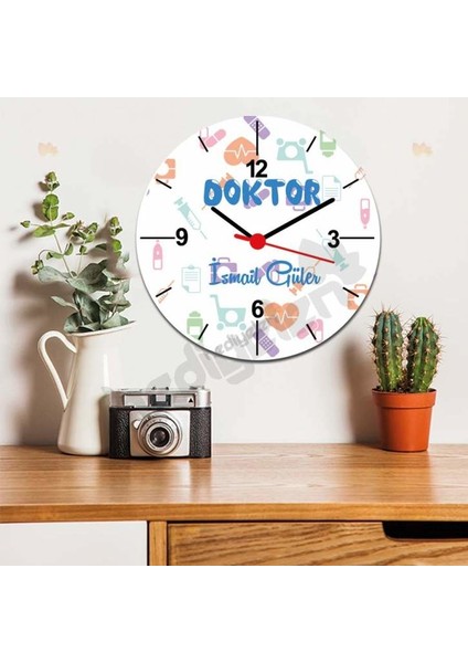 Doktor Mavi Tasarım Duvar Saati