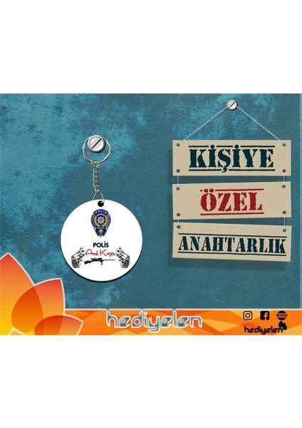 Polis Tasarımlı Anahtarlık
