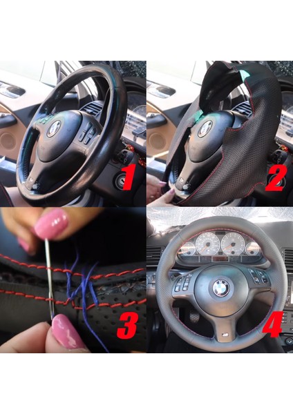 Fiat Egea 14-18 Uyumlu Araca Özel Deri Direksiyon Kılıfı