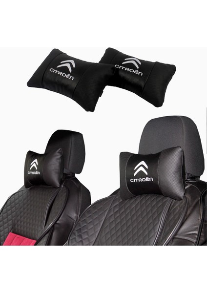 Citroen Araca Özel Nakışlı Oto Deri Boyun Yastığı fiyatları