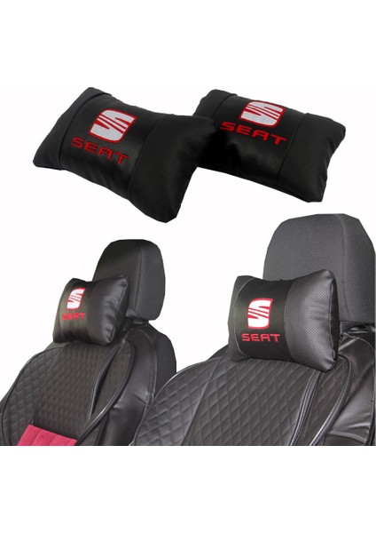 Seat Araca Özel Nakışlı Oto Deri Boyun Yastığı fiyatları