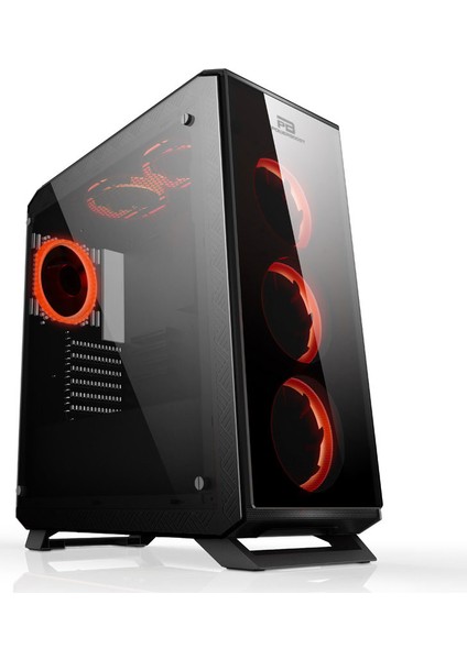 Power Boost VK-G3903S USB3.0 Full Siyah Tempered Glass Halo Reguler RGB Fan Kasa (PSU Yok) (JBST-VKG3903S)