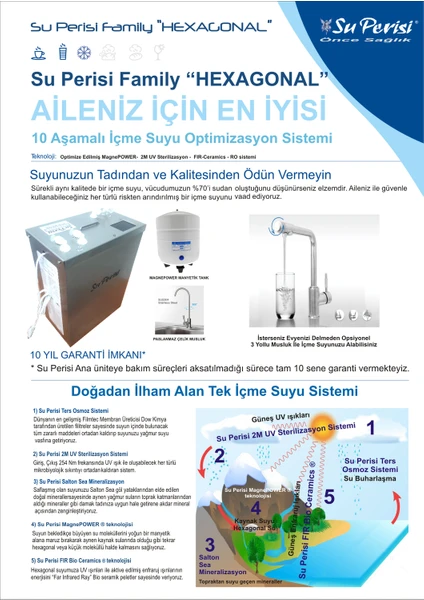 Su Perisi Family Hexagonal Su Arıtma Ve Optimizasyon Sistemi