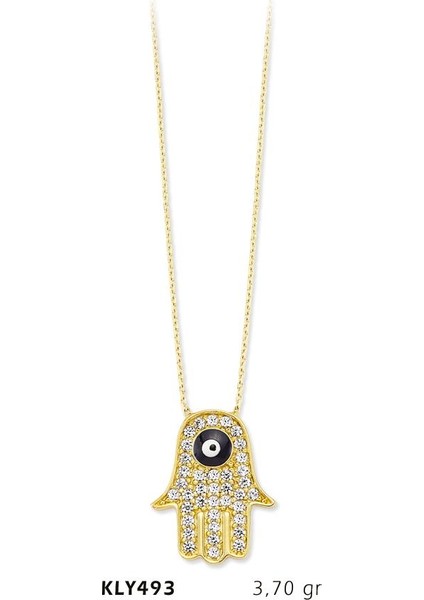 14 Ayar Altın Fatma Eli Kolye Kly493