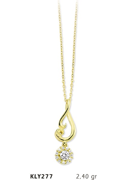 14 Ayar Altın Motif Kolye Kly277