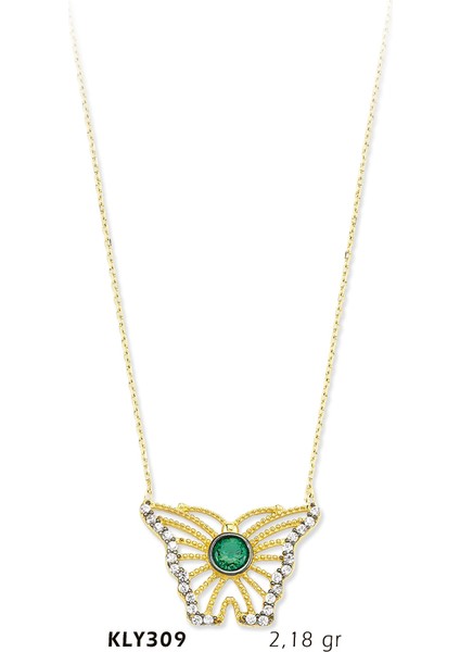 14 Ayar Altın Fantezi Kelebek Kolye Kly309