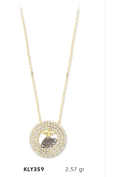 14 Ayar Altın Mevlana Kolye Kly359