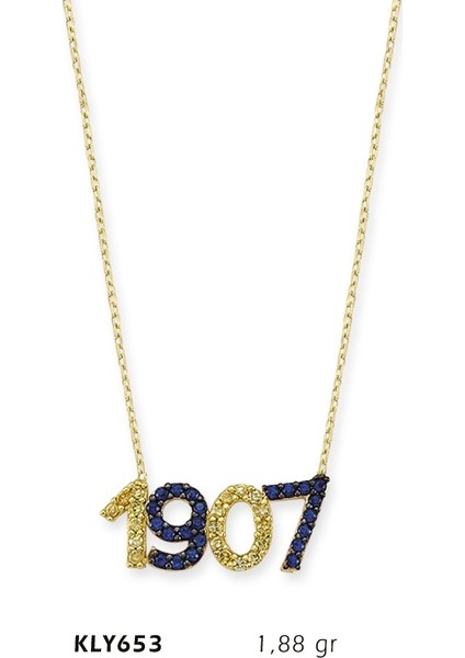 14 Ayar Altın 1907 Yazılı Kolye Kly653