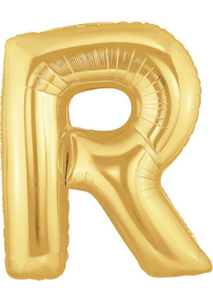 R Harf Altın Gold Folyo Balon 40 cm